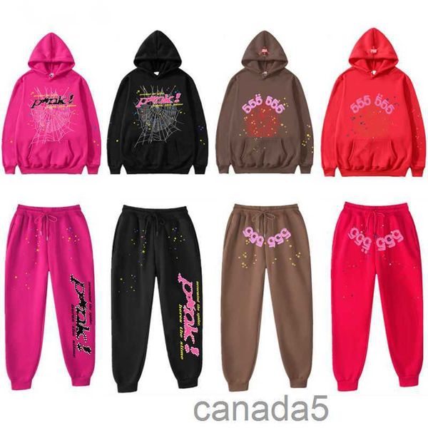 Designer-Herren-Trainingsanzug Luxus-Sweatshirt Spider 555 Fashion Sweatsuit Man Sp5der Young Thug 555555 Pullover Pink Woman Track Suit QMMJ 7G3U H37S