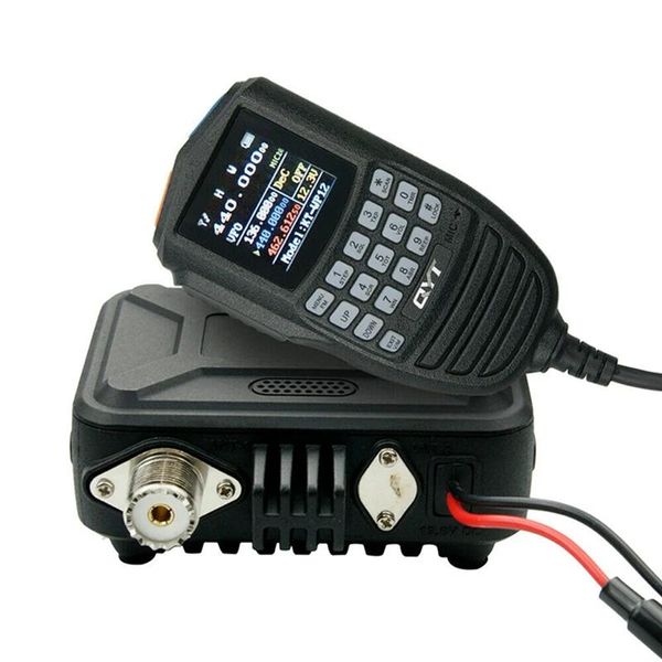 Rádio wp12 mini rádio móvel transceptor fm 25w 200 canais vhf uhf estação de rádio de carro de banda dupla