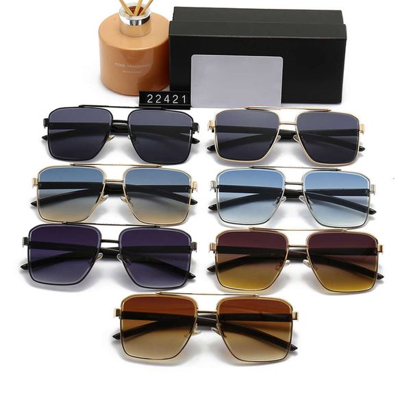 Lunettes de soleil de styliste, sorties originales, rectangulaires, Occhiali Da Sole, plage, île, pêche, soleil avec vague de chaleur, ordinateur 82pc