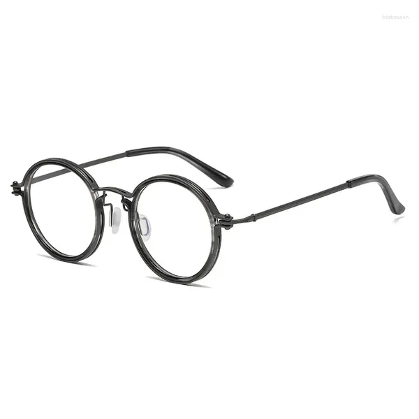 Sonnenbrille 2024 Männer Anti Müdigkeit Computer Brille Luxus Blau Licht Blockieren Brillen Frauen Modische Retro Kreisförmige Form Brillen