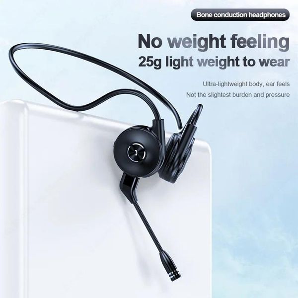 Kopfhörer Knochenleitung Drahtlose Kopfhörer Mit Mikrofon TWS Bluetooth 5,0 Kopfhörer Touch Control Sport Wasserdichte Headsets Inear Ohr Haken