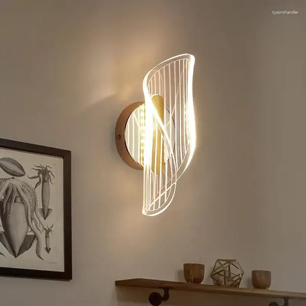 Wandlampen Acryl LED-Lampe Innenbeleuchtung für Zuhause Badezimmer El Wohnzimmer Dekoration Nachtbett Luxuriöses modernes Licht