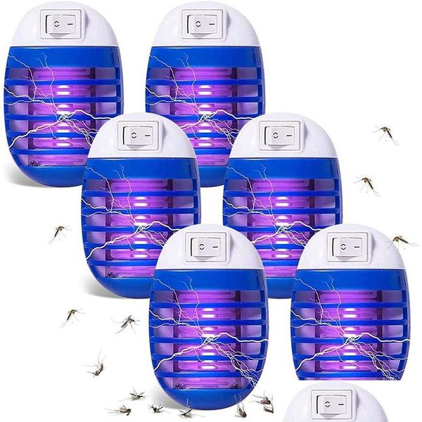 Controle de pragas Repelente de mosquito elétrico LED Soquete Fly Bug Insect Killer Armadilha Noite Lâmpada Zapper Roedor Repeller Doméstico Prático D Dh68D