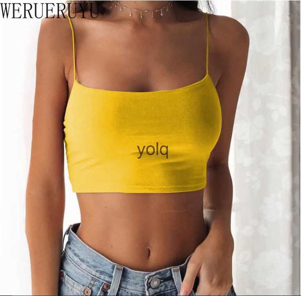 Canotte da donna Canottiere sexy senza maniche con corsetto a V Crop Top da donna Ahetic Cloing Summer Y2k Streetwear Bianco Bla Giallo Rosso Canotta per donnasyolq