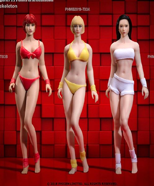 Disponibile set completo 112 T03A T03B Action Figure femminile Corpo senza cuciture con testa scolpita Pale Suntan Figurine Dolls5056690