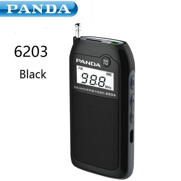 Radio Panda 6203 Şarj Radyo Küçük Taşınabilir Cep Boyutu Mini TF Kart Mp3