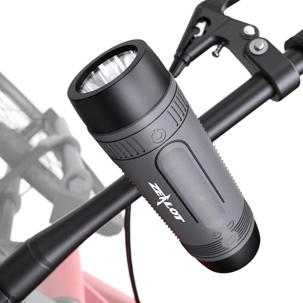 Lautsprecher Zealot S1 Bluetooth-Lautsprecher, FM-Radio, wasserdicht, für den Außenbereich, tragbar, kabellos, Fahrrad-Lautsprecher, unterstützt TF-Karte + Taschenlampe + Fahrradhalterung