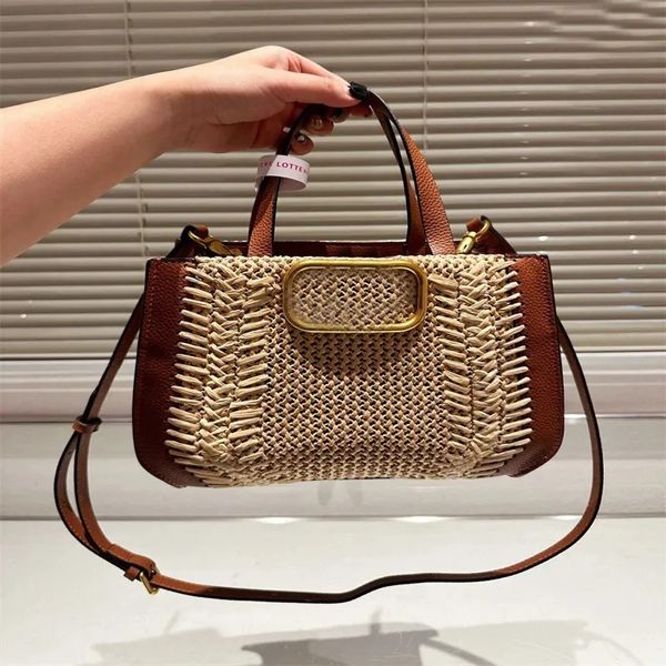 BRIEFTASCHE NEU AAAA Tote Woven Straw Markendesign Einkaufstasche Clutch Handtasche Tote Schultertasche Umhängetasche Messengers Geldbörsen