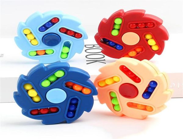 Rotante Magic Bean Toys Bambini Bambini Intelligenza Puzzle Punta delle dita Palla da dito Disco Cubo Giocattolo Antistressa59a393955692