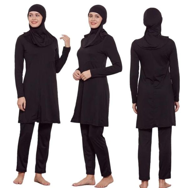 Indossare donne arabe Burkini Set Modesto Nuoto Hijab Top Pantaloni Costume da bagno musulmano islamico Costumi da bagno Costumi da bagno con copertura completa