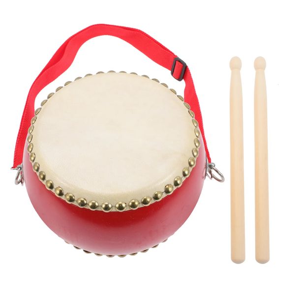 Trommel Bildung Spielzeug Kinder Spielzeug Holz Baby Krieg Kinder Rindsleder Musik Instrument Snare Percussion Kleinkind Holz Spielzeug Babys 240112