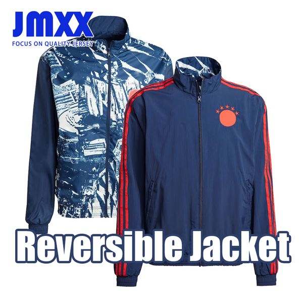 JMXX 23-24 BAYERNS mUNIch Special Soccer Reversible Jacket Jerseys legendärer Franz Beckenbauer Mens Man Football 2023 2024 Windbreaker Long Sleeved Fan Version