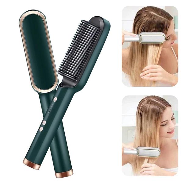 Trockner Professionelle Elektrische Haarglätter Curler Pinsel Keramik Haar Glättung Lockenstäbe Heißer Kamm Haartrockner Pinsel