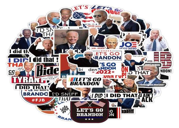 Adesivo per bagagli impermeabile 50 pezzi Set I Did That Joe Biden Cartoon Divertenti adesivi Graffiti per laptop Fai da te Custodia per auto Skateboard Helme6570211