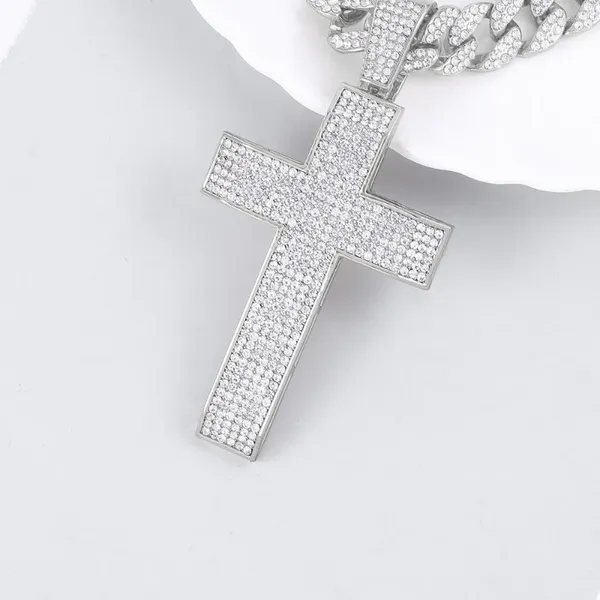 Ожерелья с подвесками в стиле хип-хоп, ожерелье с крестом и 4 мм, поддельные завитки из жареного теста, спортивные индивидуальные аксессуары, Рождество