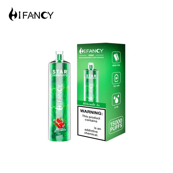 Caneta Vape descartável por atacado Hifancy Puff 15000 baforadas 0/2/5% Nic Vapes Cigarro eletrônico descartável Puff Bar Puff 5K Randm E Cigarette Vapers