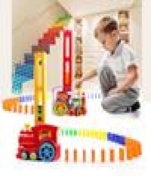 80 PZ Domino Train Trenini Cartoon Toys Amici che giocano con i treni Car Toys Regali per bambini 2413872