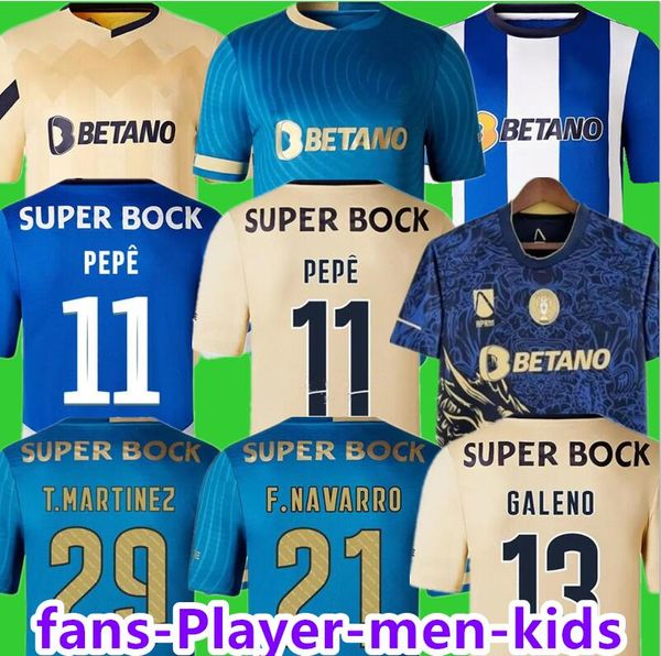 23 24 FC Portos Fußballtrikots Dragon Fans Spielerversion 2023 2024 CAMPEOES PEPE SERGIO OLIVEIRA MEHDI LUIS DIAZ MATHEUS MOUSSA Torwart-Fußballtrikot Kinder-Kits
