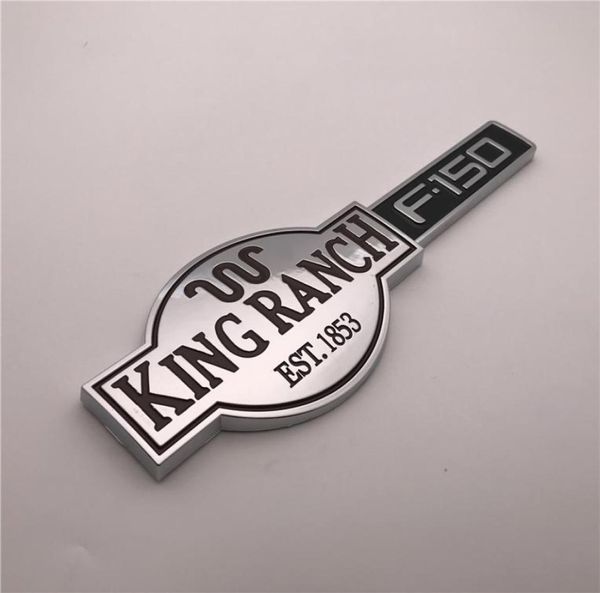 Custom Chrom braun und schwarz KING RANCH est1853 F150 Auto Emblem Abzeichen Aufkleber Typenschild Logo8882699