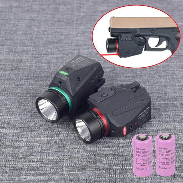 Ponteiros Tactical Airsoft Armas Pistola Luz Verde Red Dot Laser Pointer Mira para Glock 17 19 Cz 75 1911 Lanterna Lanterna Tocha