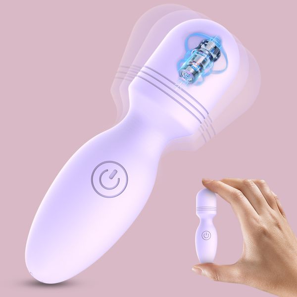 Brinquedos sexuais novo produto bowling mini AV stick 10 frequência de carregamento massagem stick para diversão feminina pequeno AV vibração stick produtos sexuais vibrador