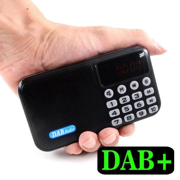 Радио Портативный Радиоплеер Приемник Цифровой Dab Dab + FM Радио Bluetooth Стереодинамик Открытый FM-приемник Музыкальный плеер с ремешком