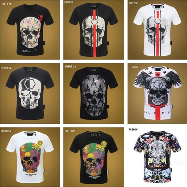 Herren-T-Shirts, Poloshirt, Herren-Designer, PLEIN BEAR, Totenkopf-Diamant-T-Shirt, kurzärmeliges Dollar-Braunbär-Marken-T-Shirt, hochwertiges Totenkopf-T-Shirt, T-Shirts, Oberteile, PB-Kleidung