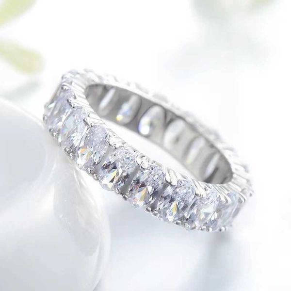 2024 NUOVI Luxurys Desingers Anello Simples Design Sense Anello in argento sterling Donna Classico a sei artigli Diamante Rng Anelli semplici Regalo di compleanno buono