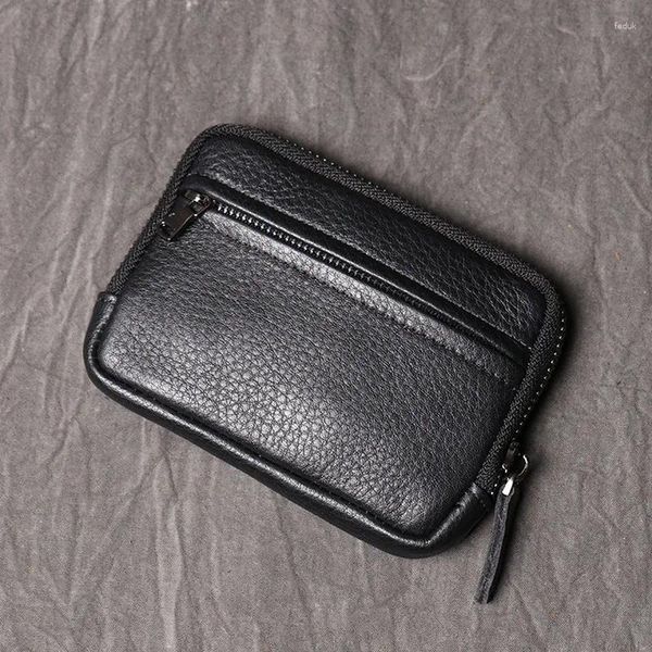 Brieftaschen Männer Echtes Leder Top Echte Kuh Kurze Geld Clip Tasche Mode Luxus Frauen Brieftasche Einfache Business-Spot