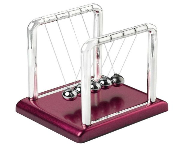 Nuovo design Newtons Cradle Fun in acciaio Balliri Balliri Fisica Scienze Pendulum scrivania Accessorio per decorazioni fai -da -te 8 cm x 75 cm x 9 cm B5009160545