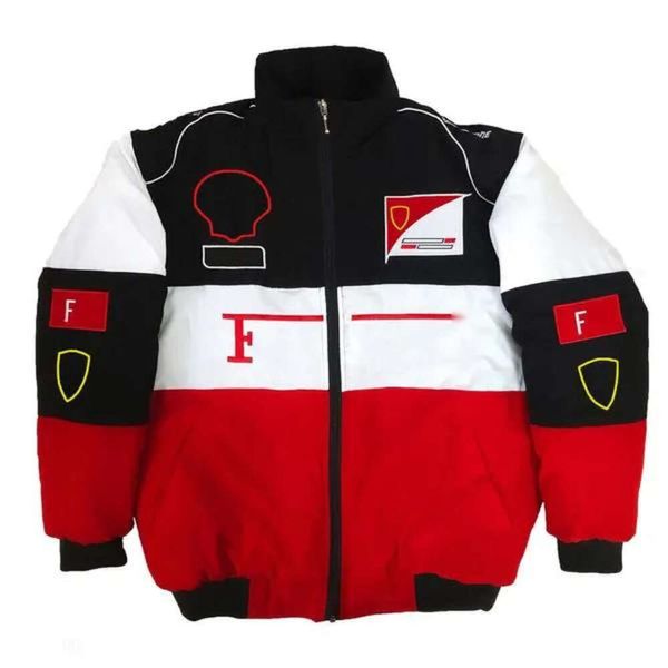 Traje de carreras F1 Chaqueta de manga larga Traje de motocicleta retro Chaqueta Equipo de motocicleta Ropa de algodón de invierno Traje Chaqueta cálida bordada 631