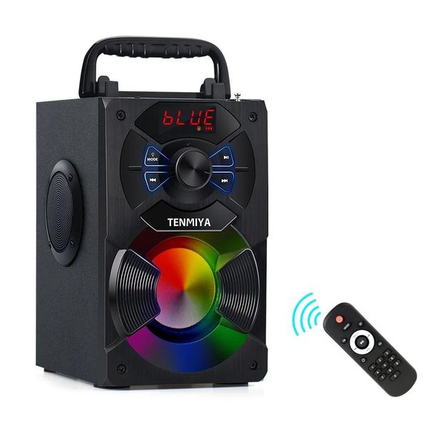 Hoparlörler TOPRODR Bluetooth Hoparlör Taşınabilir Kablosuz Stereo Subwoofer Bas Hoparlörler RGB Işıkları Destek FM Radio Aux Uzaktan Kumanda