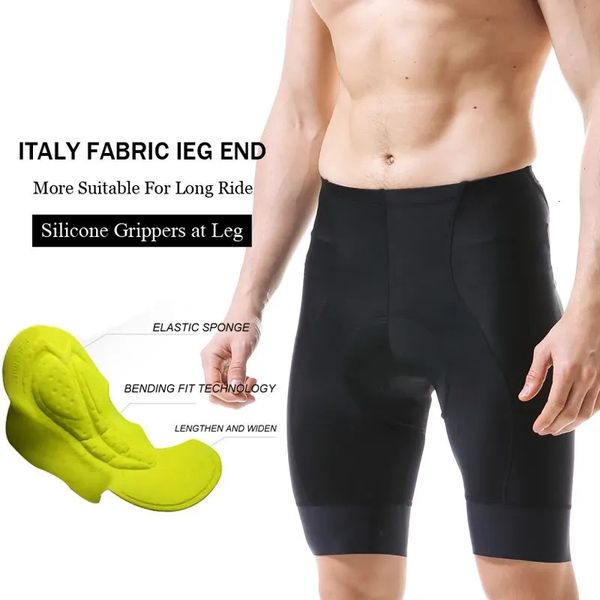 Pantaloncini da bici imbottiti con impugnature antiscivolo per gambe da 8 cm Italia da uomo Ciclismo Abbigliamento da ciclismo Collant da ciclismo 240113