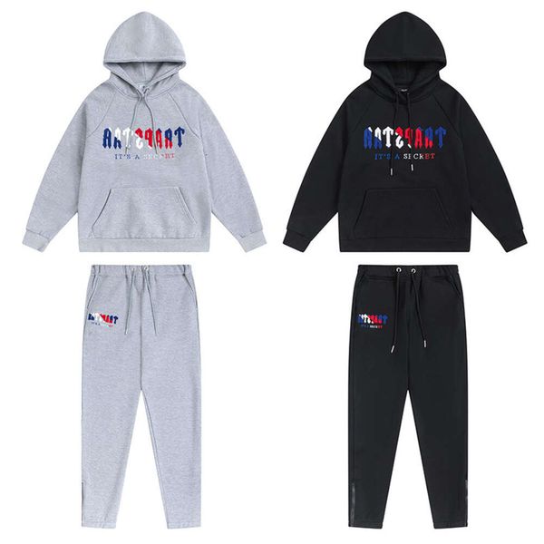 Trapstar Designer Männer Set Fleece Sports Anzug Tracksuits Handtuch Stickerei Brief Frauen Herren Trailsuit Kapuzenpullover und billiger Loe Iffcoat