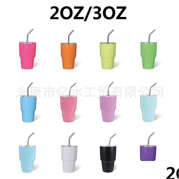 Weingläser, 2 Unzen, Edelstahl, S-Glas, doppelt isoliert, Vakuum-Eisbecher, thermische Isolierung, Mini-Wein-Tropfenlieferung, Haus, Garten, Küche, D DH5MC