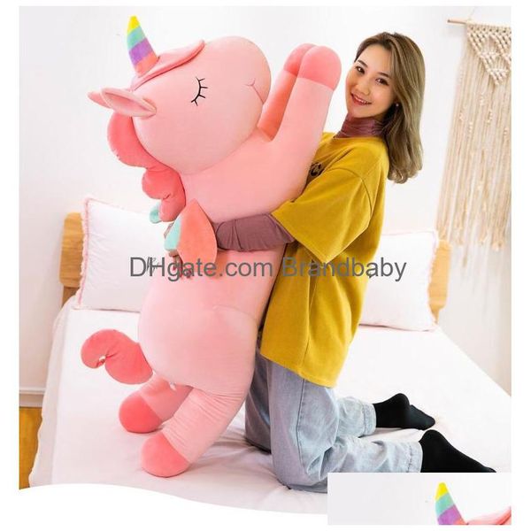 Cool Stuff Pink Pony Baby Фаршированная игрушка Hy Wy P Радужная кукла Большой ребенок Декоративная подушка Peluche Licorne Рождественский подарок для прямой доставки Dhaf2