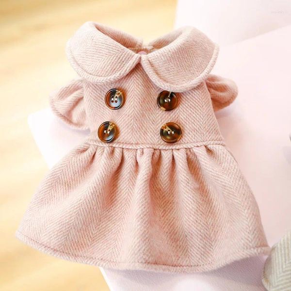 Abbigliamento per cani Collare per bambole Vestiti per gatti Vestiti per cani Autunno Inverno Femmina Dolce principessa Abbigliamento per animali Yorkies Chihuahua Cucciolo Gonna Forniture per animali domestici