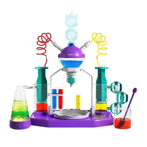 Crianças laboratório de ciências montessori brinquedos experimentos químicos kits haste crianças educacional físico tecnológico gadgets 240112
