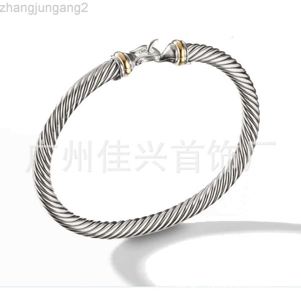 Designer David Yuman Jewelry Bracelet Dy Bracelet with Dy Knitted Twisted Thread Color Separation Gold Hook Head David