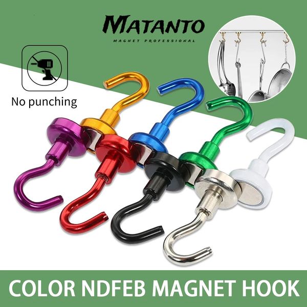 7 Pz/set Gancio Magnetico Colorato Ganci Magneti Forti Antiruggine per Interni Esterni Appeso Cucina Casa Luogo di Lavoro Ufficio e Garage 240113