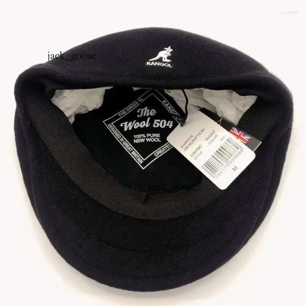 Chapéu de balde para homem chapéu polo chapéu de bola bonés Kangol estilo americano canguru de alta qualidade chapéu de lã real pintor francês outono e inverno boina masculina 438 446