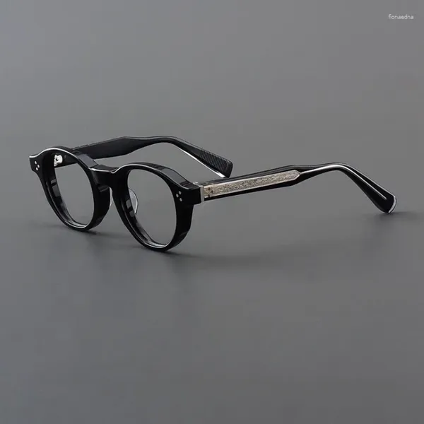 Güneş Gözlüğü Çerçeveleri Klasik Yuvarlak Japon Tasarımcı El Yapımı Stil Optik Gözlükler Çerçeve Erkek Kadınlar Şık Yüksek Kaliteli Gözlükler