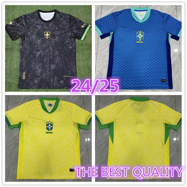 24 25 Brasil camisas de futebol RIHARLISON PAQUETA PELE VINICIUS camisa de futebol maillots MARQUINHOS VINI JR ANTONY SILVA DANI ALVES 2024 2025 brasil futbol man shirt