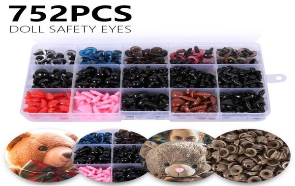 752 шт. красочные пластиковые поделки безопасные глаза для плюшевого мишки мягкие плюшевые игрушки куклы-животные амигуруми DIY аксессуары 2012035544907