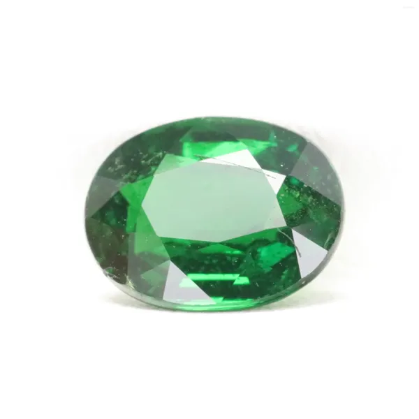 Diamantes soltos pedra preciosa 2.45ct tsavorite granada oval 7.08x9.14x4.30mm anel personalizado privado pingente brinco pedra principal natural sem tratamento