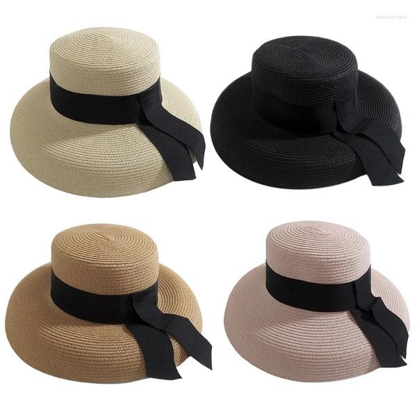 Cappelli a tesa larga da donna per temperamento nobile Cappello da sole per ragazze Cappello da donna Ornamento Protezione dalla luce solare Raffinata Seasi