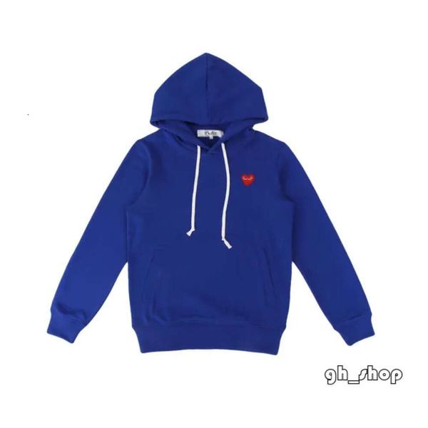 Felpa con cappuccio Commes Felpe con cappuccio da uomo Felpe Designer Cdgs Felpa con cappuccio Com Des Garcons PLAY Felpa CDG Felpa con cappuccio con zip cuore rosso Marca Blu navy Taglia XL Felpa con cappuccio Play 9418