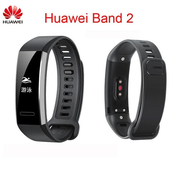 Bileklikler Orijinal Huawei Band 2 B19 Yüzme İçin Akıllı Bluetooth Bilezik Yüzme Bilek Kalp Hızı İzleme İtme Mesajı Su Geçirmez