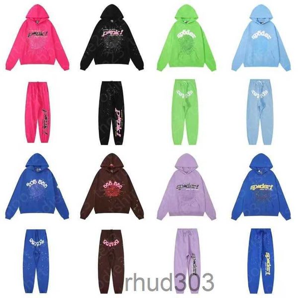 555 Hoodie Erkek Tasarımcı Sweater Külot Pembe Sweatshirts Kırmızı SP5der Genç Thug Adam Kadınlar Büyük Boy Crewneck Botton Boyutu S-XL35E5 35E5