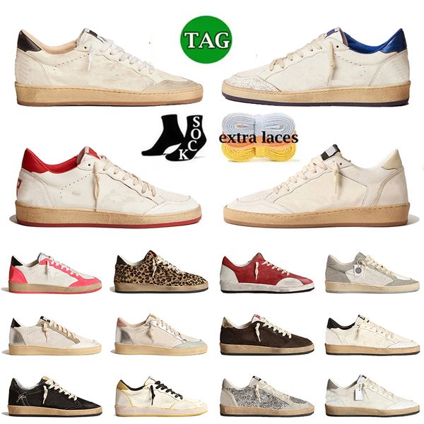 2024 Top Quality Goldenss Goosess Flat Sneakers Ball Star Casual Fashion Shoes Mulheres Itália Marca Skate Baixo Rosa Preto Branco Ball Star Trainers Mens Mocassins Sapatos 35-46